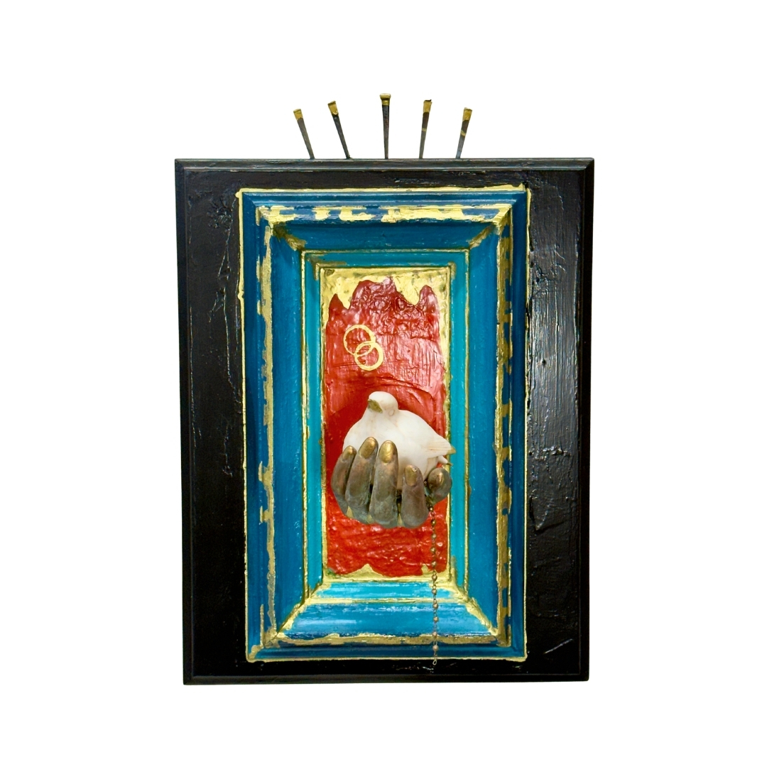keeper - a relief wall painting-sculpture